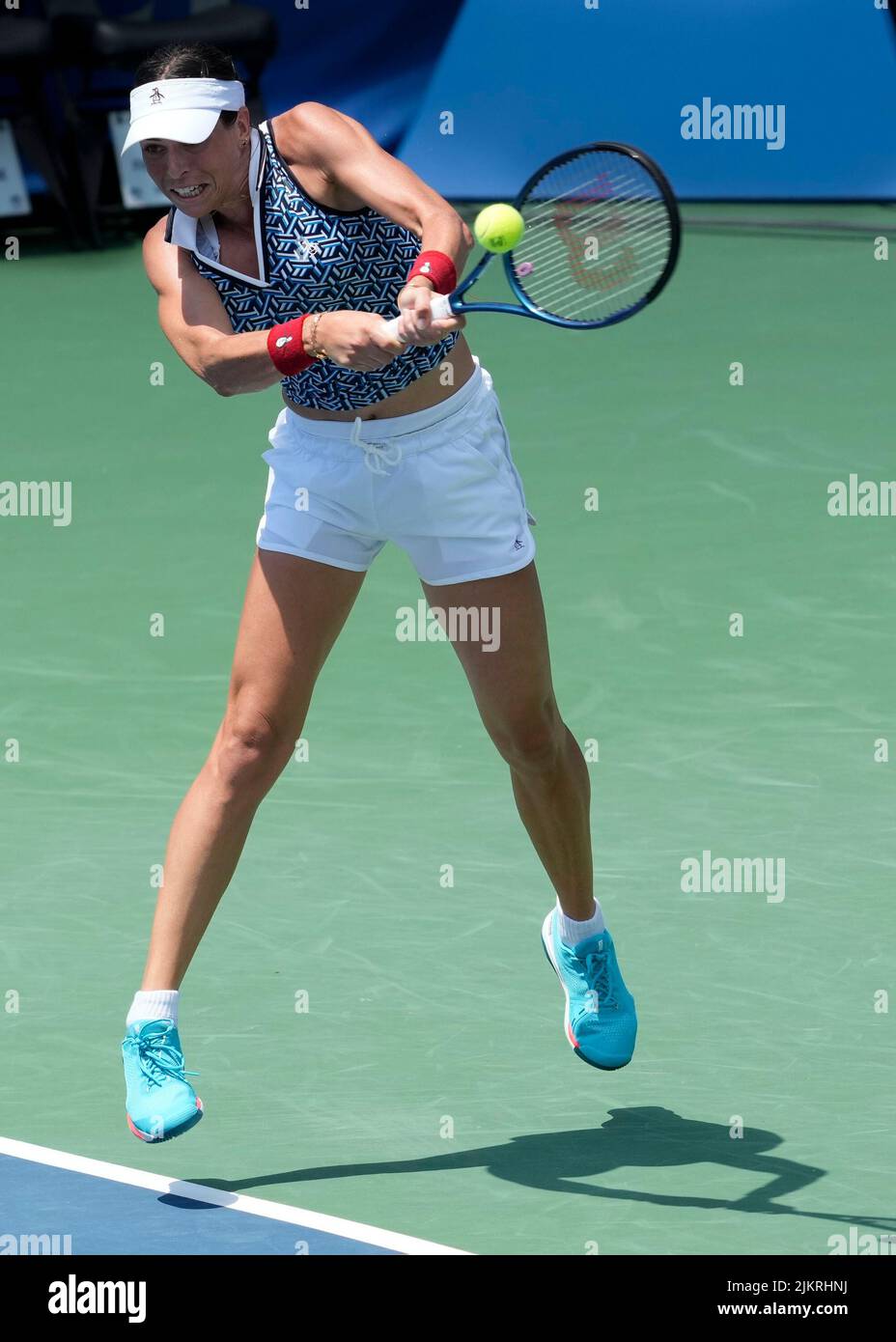 2 agosto 2022: Ajla Tomaljanovic (AUS) ha sconfitto Sloane Stephens (USA) 6-1, 6-4, al CitiOpen suonato al Rock Creek Park Tennis Center di Washington, DC,/USA © Leslie Billman/Tennisclix/CSM Foto Stock