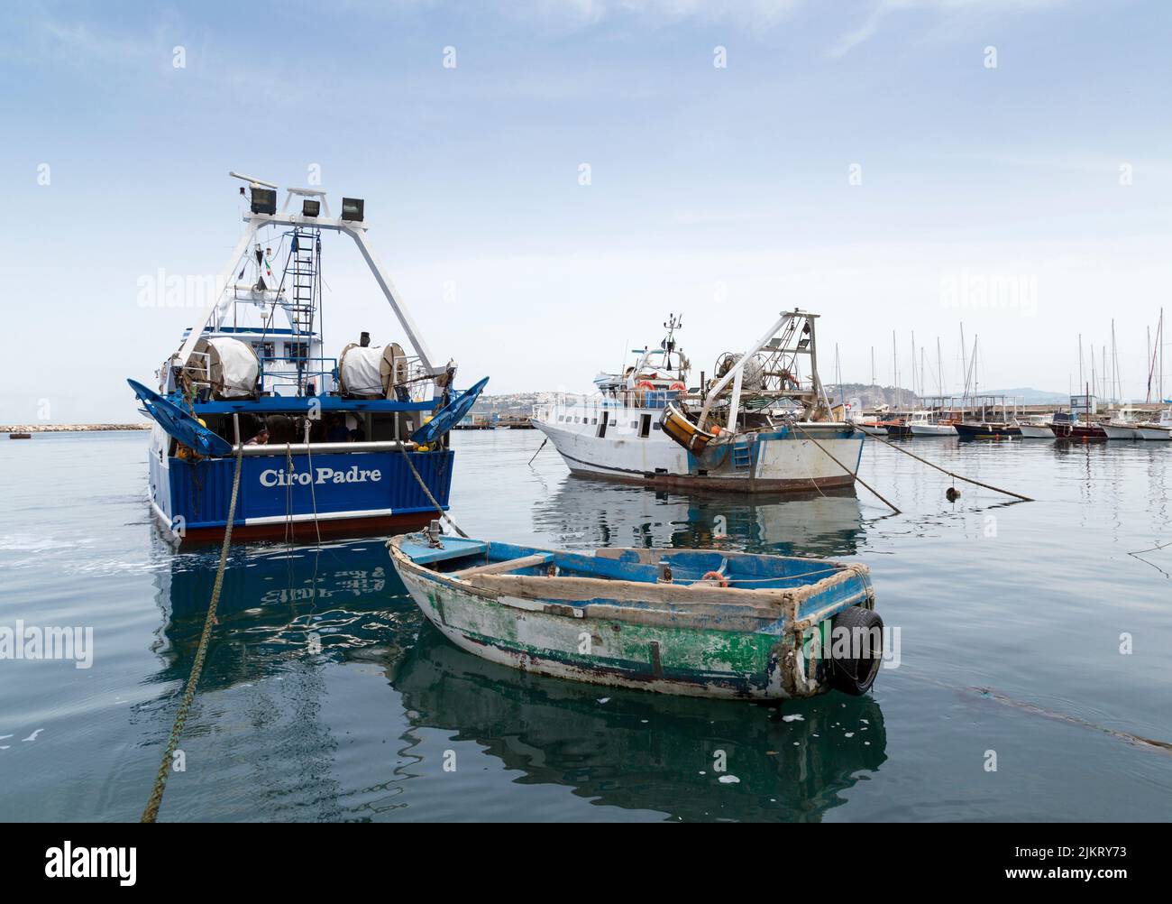 Barche da pesca, Isola di Procida, Italia, Europa Foto Stock