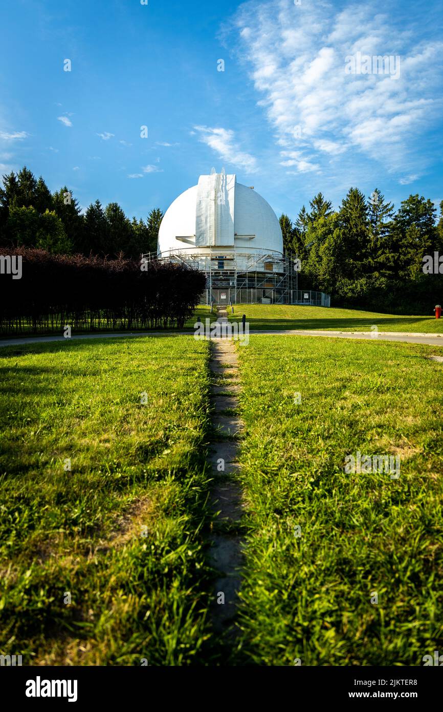 Una vista all'aperto del Richmond Hill David Dunlap Observatory in Ontario, Canada Foto Stock