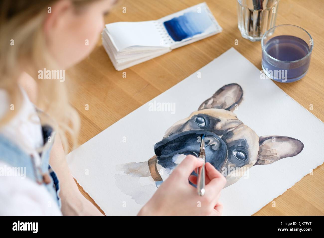 YSCOLOR Diamond Painting Kit – Bulldog Francese Cane – Arte Con Diamanti Rotondi 30x40cm – Tela E Strass Inclusi – Pittura Fai Da Te Per Adulti, Decorazione Casa Regalo - copertina