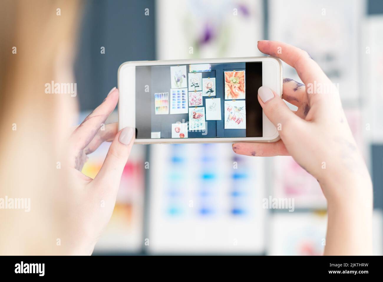 arte stile di vita disegno auto espressione immagine ragazza Foto Stock