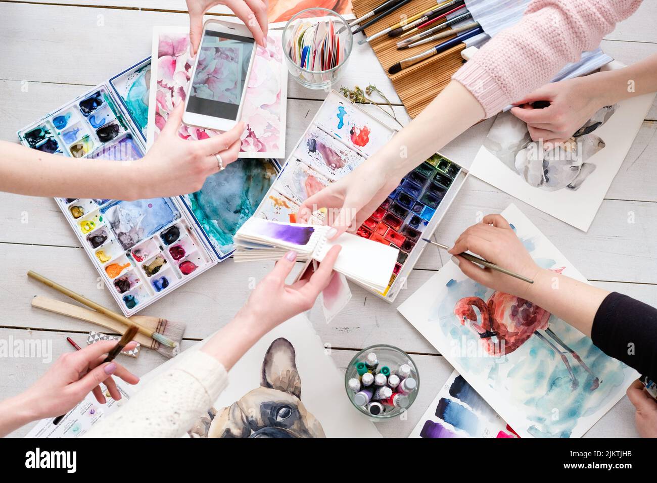 arte stile di vita disegno auto espressione immagine ragazza Foto Stock