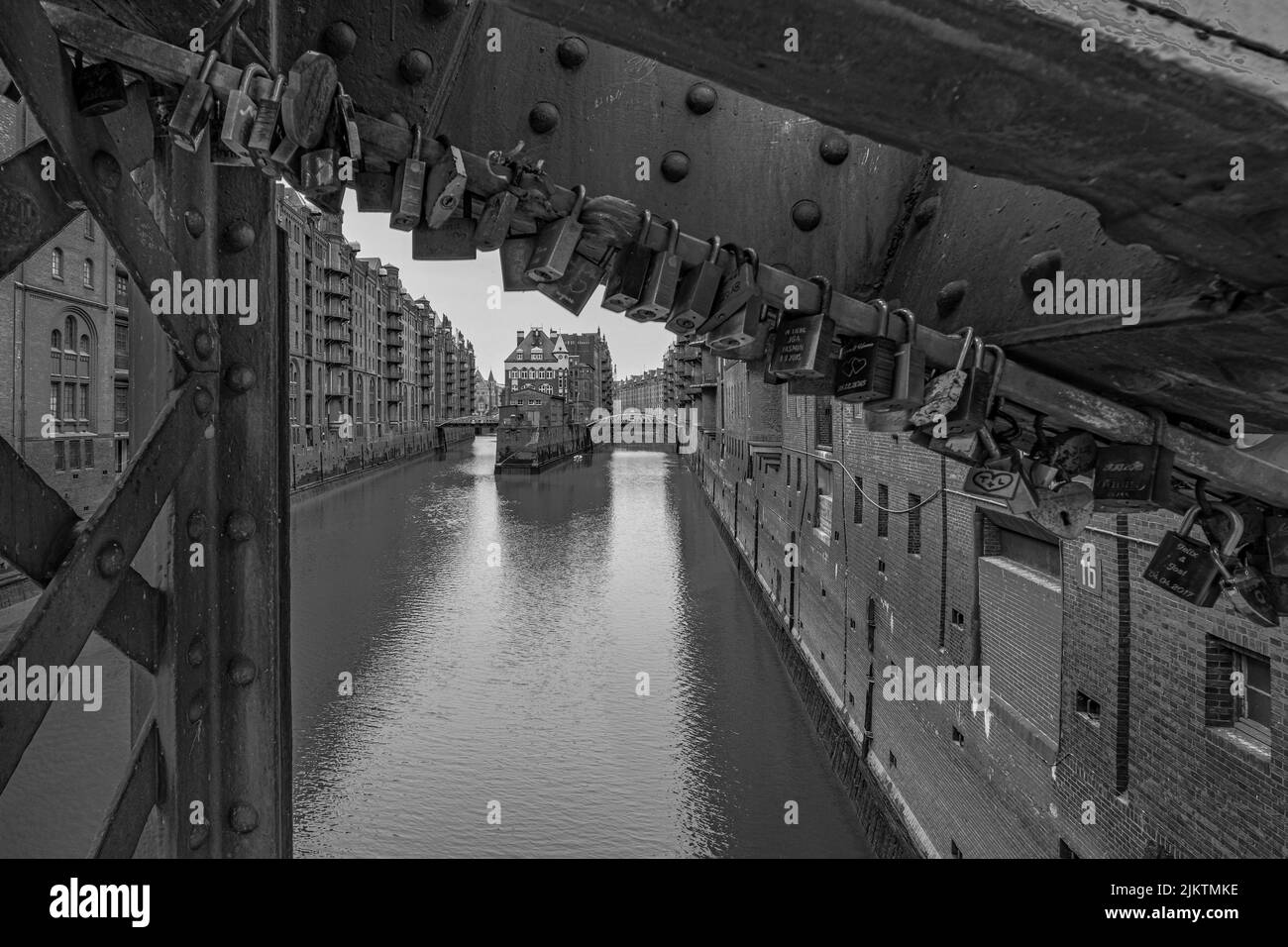 Il Castello d'acqua nel Warehouse District di Amburgo, Germania Foto Stock