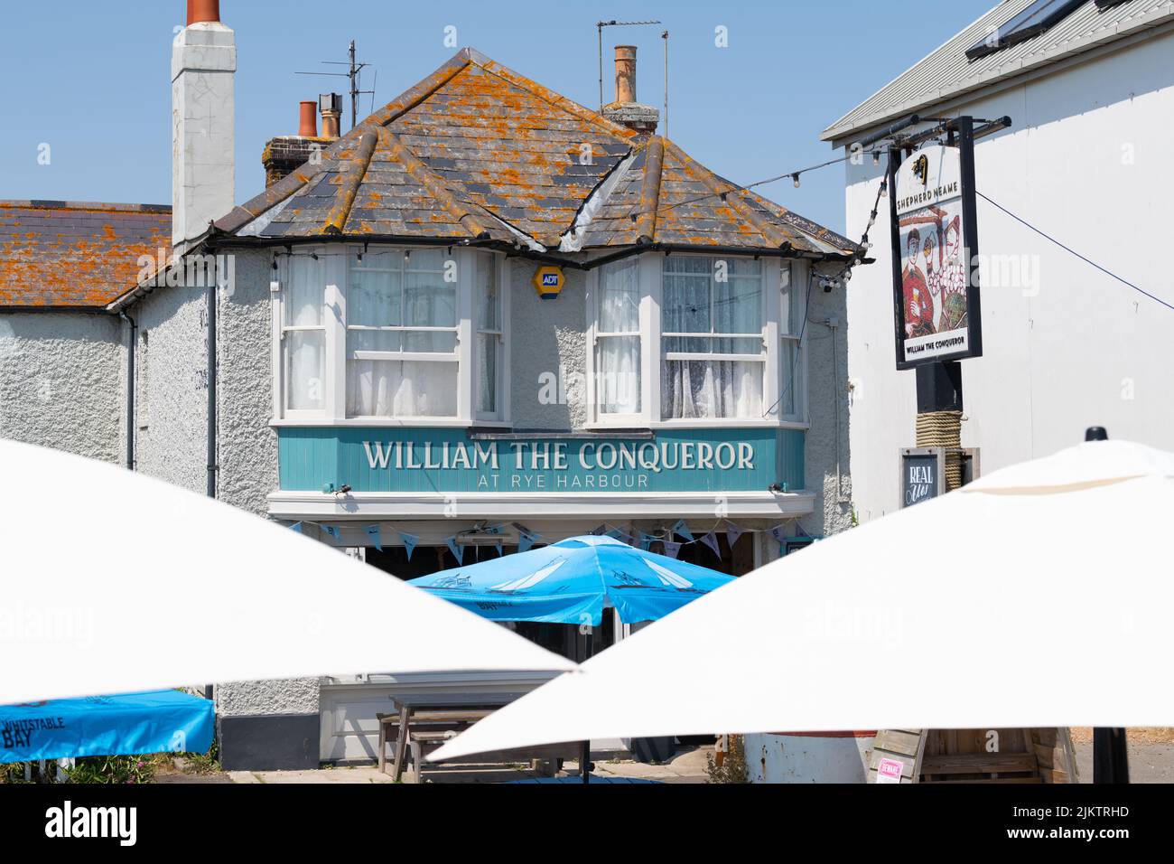 William il Conquistatore a Rye Harbour - pub ristorante - Rye Harbour, Rye, East Sussex, Inghilterra, Regno Unito Foto Stock
