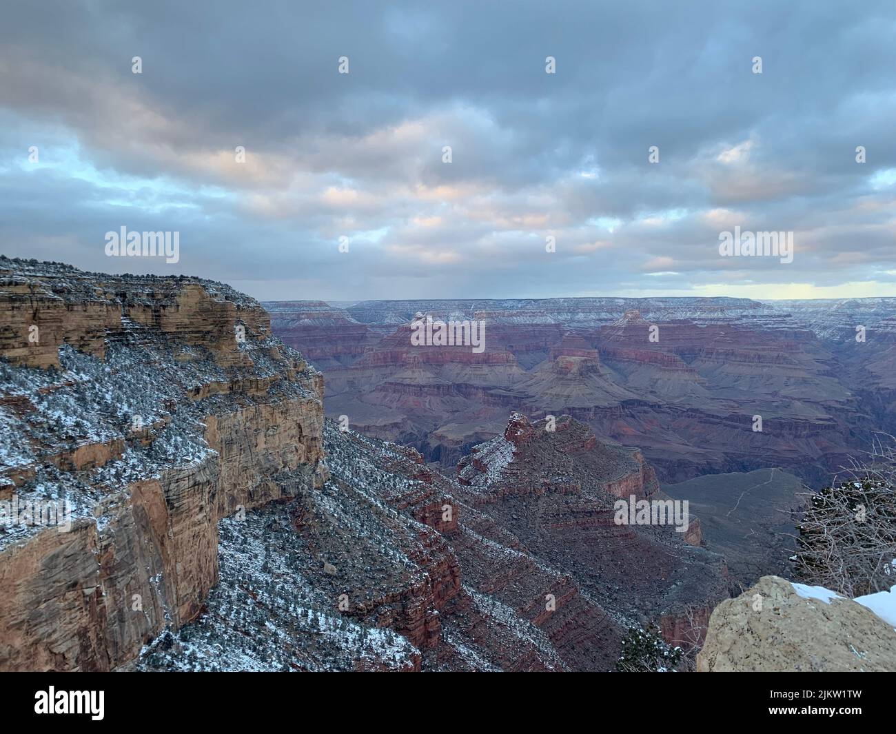 Un drone aereo del famoso Grand Canyon National Park, Grandview Point, Stati Uniti Foto Stock