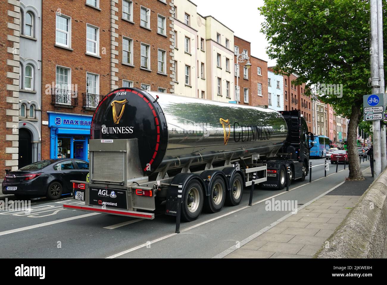 Truck birra Guinness, Dublino, Baile Átha Cliath, Irlanda, Éire, Irland, Írország, Europa Foto Stock