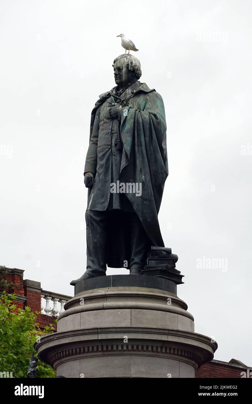 Statua di o'Connell, Dublino, Baile Átha Cliath, Irlanda, Éire, Irland, Írország, Europa Foto Stock