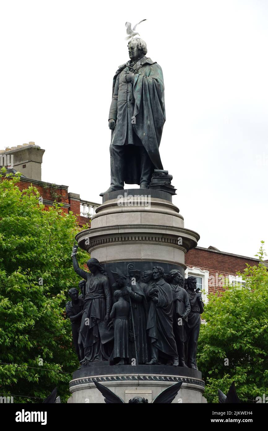 Statua di o'Connell, Dublino, Baile Átha Cliath, Irlanda, Éire, Irland, Írország, Europa Foto Stock