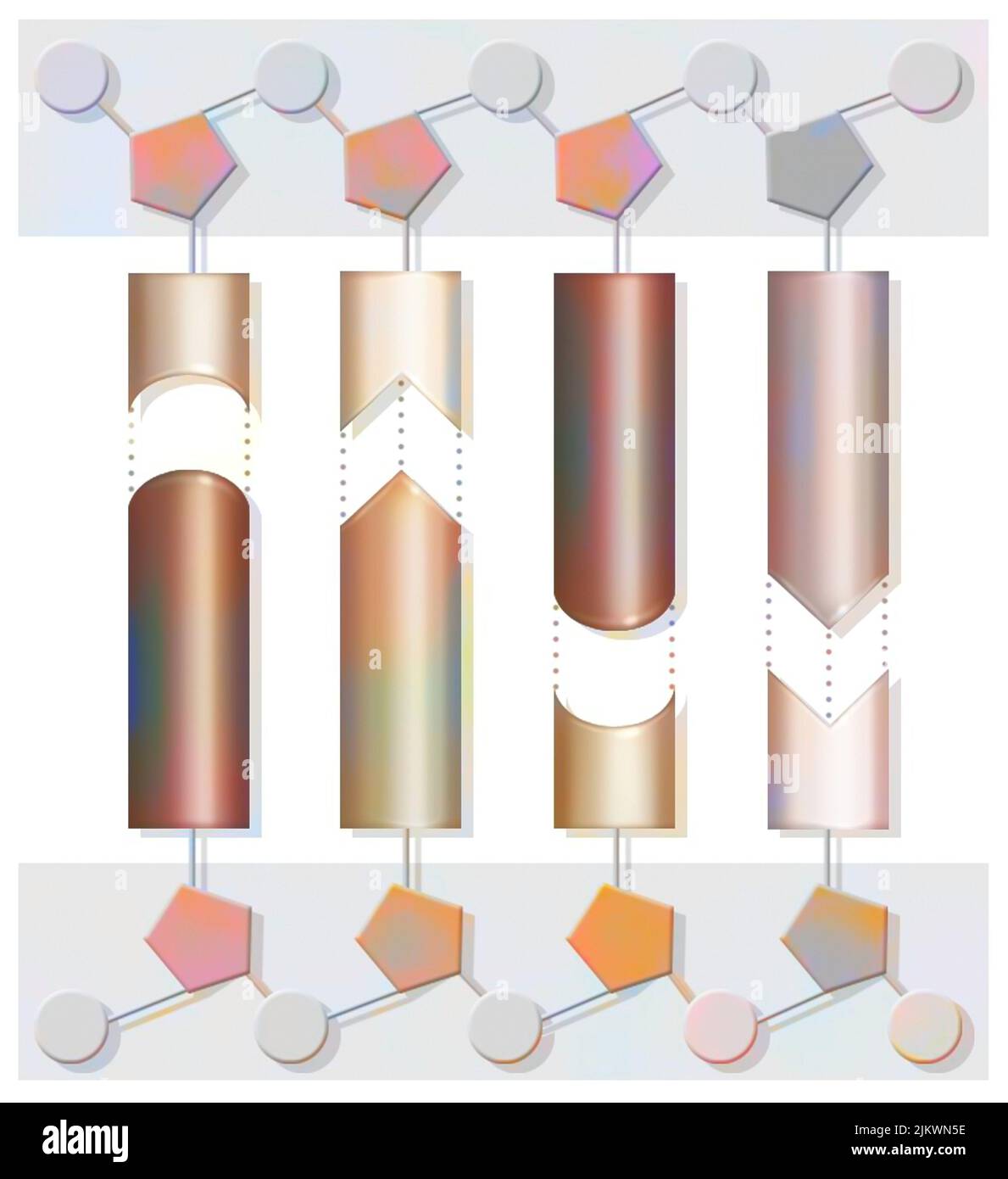 Struttura chimica del doppio filamento di DNA costituito da carboidrati e fosfati. Foto Stock