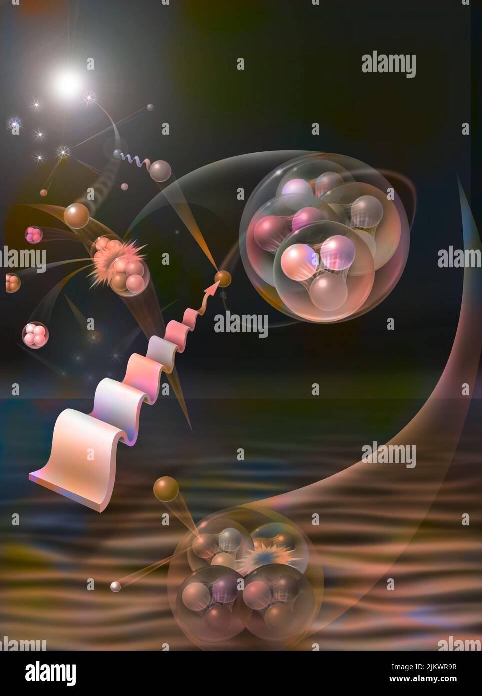 Fisica quantistica: Lo strano mondo delle particelle. Foto Stock
