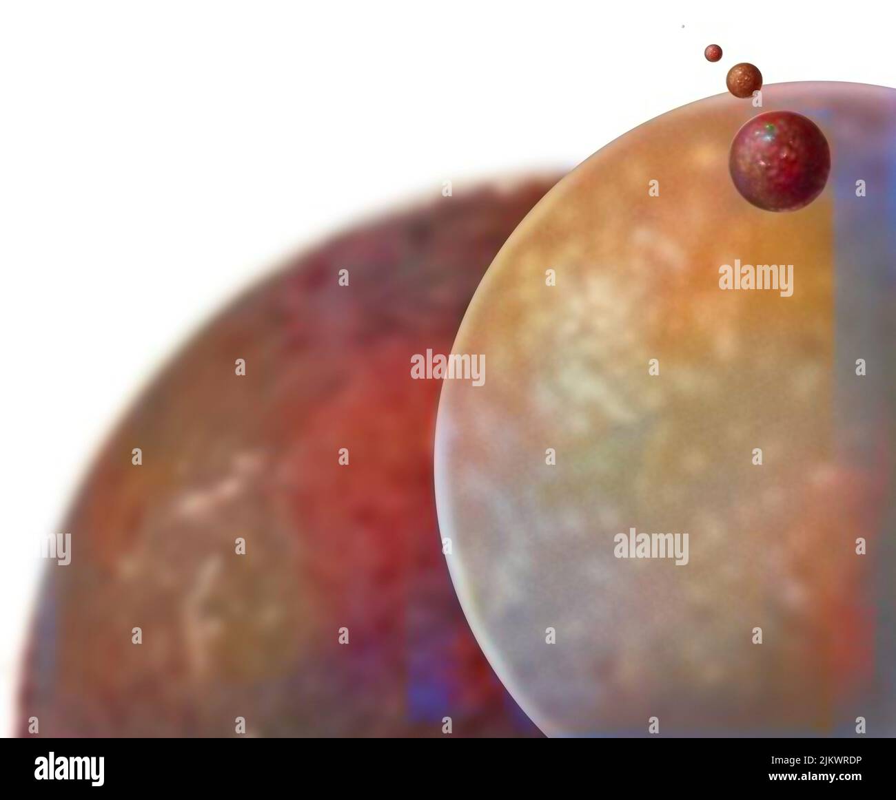 Rapporto in scala dei pianeti più grandi in relazione al sole (MU CEPHEI, BETELGEUSE..). Foto Stock