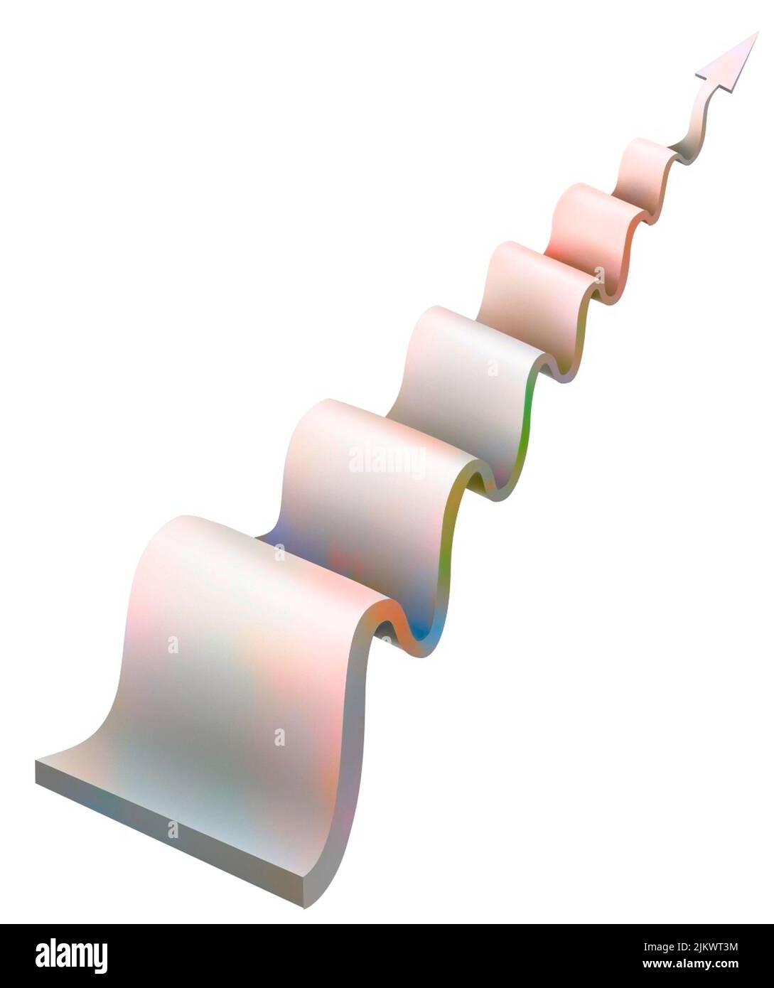 Rappresentazione schematica di un fotone (in forma d'onda). Foto Stock