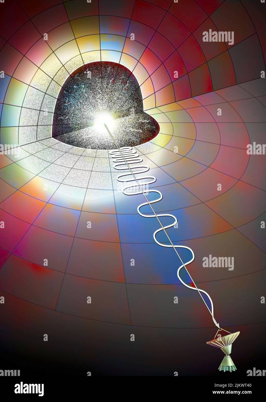 Secondo Penzia e Wilson, il Big Bang emette una lunghezza d'onda allungata nel tempo. Foto Stock