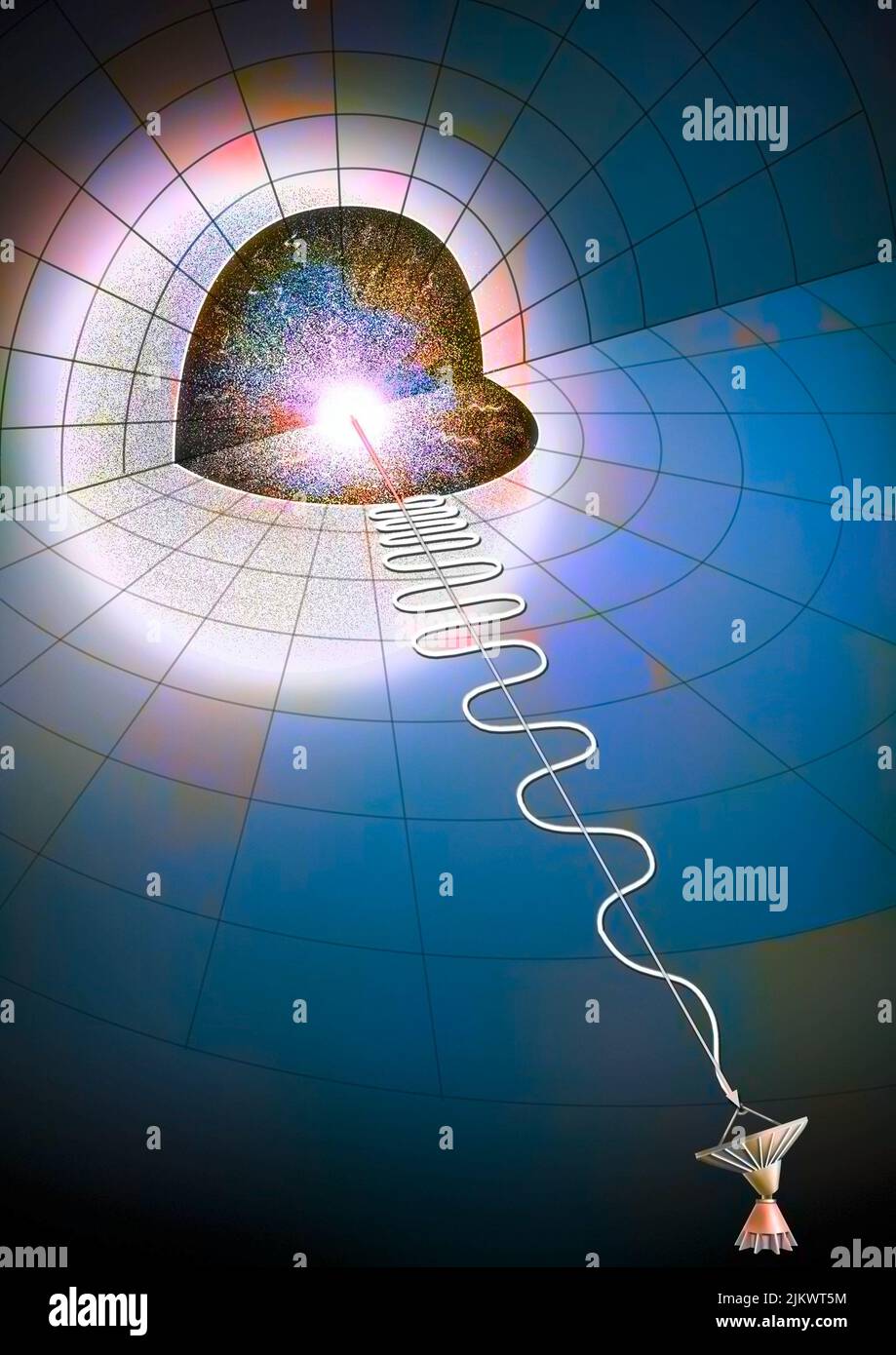 Secondo Penzia e Wilson, il Big Bang emette una lunghezza d'onda allungata nel tempo. Foto Stock