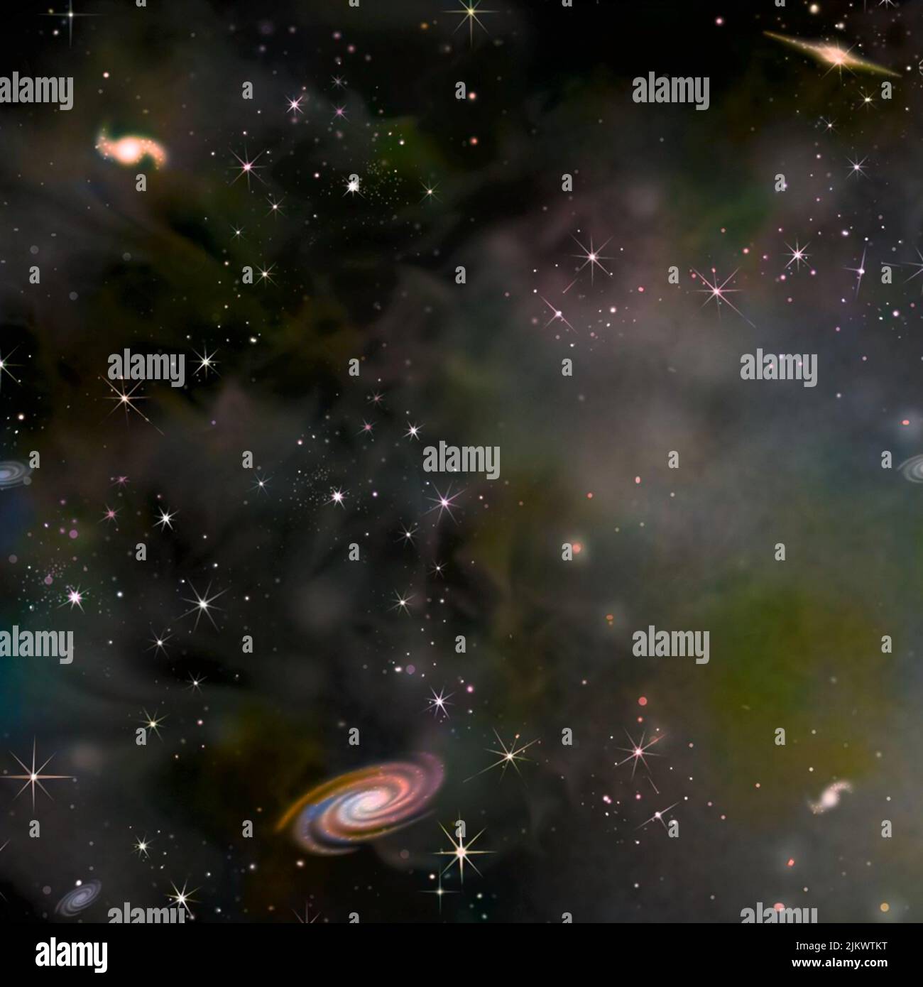 Espansione dell'universo (Stato 2): Concentrazione della materia, poi espansione dell'universo. Foto Stock