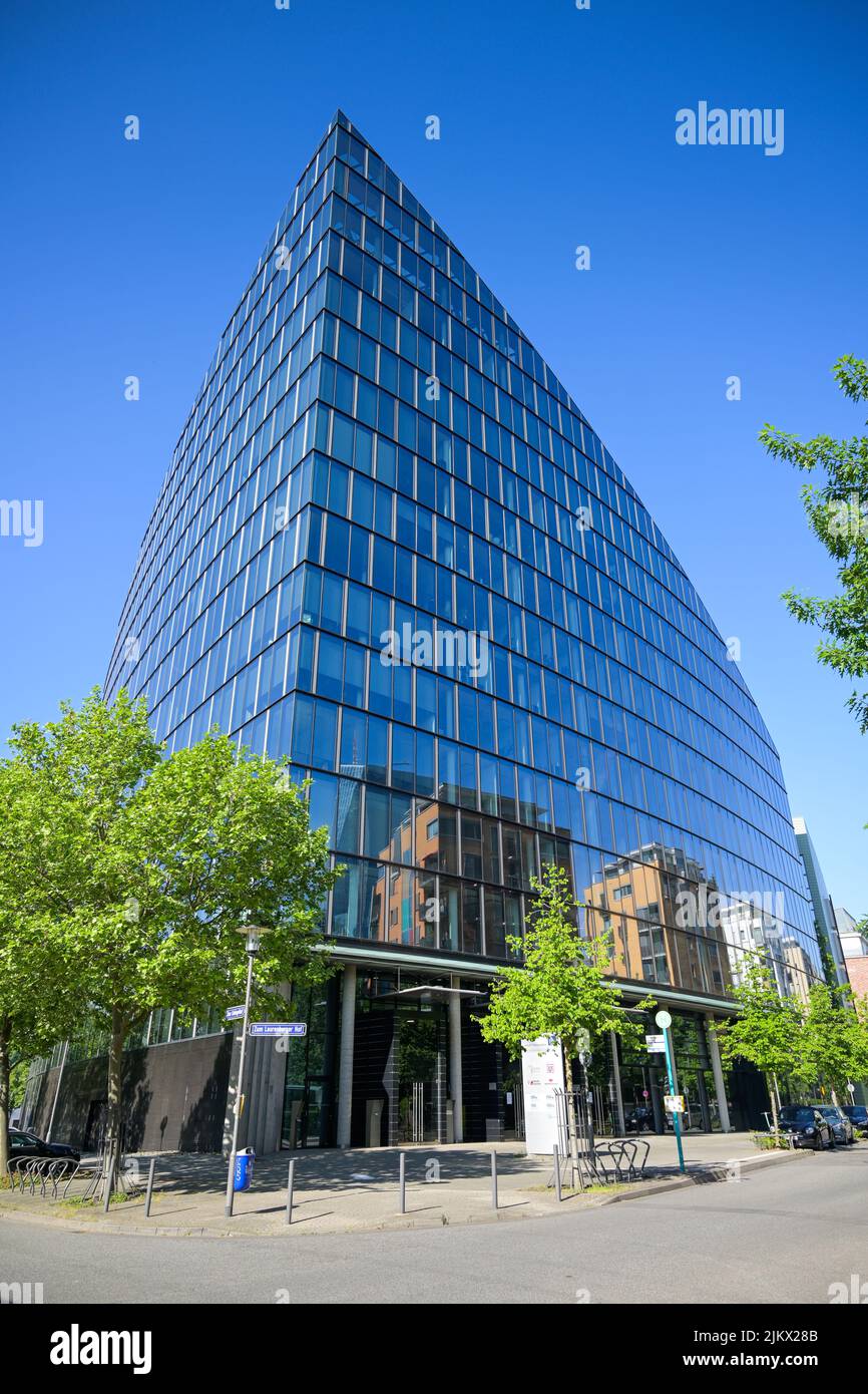 Bürohaus Main Triangel, Zum Schlegelhof, Frankfurt am Main, Hessen, Deutschland Foto Stock