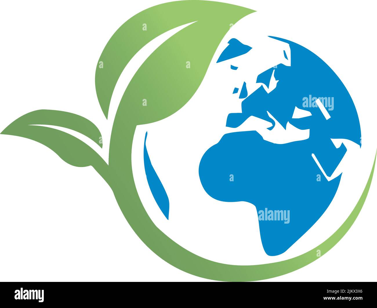 un segno di sostenibilità e di un pianeta più verde Illustrazione Vettoriale
