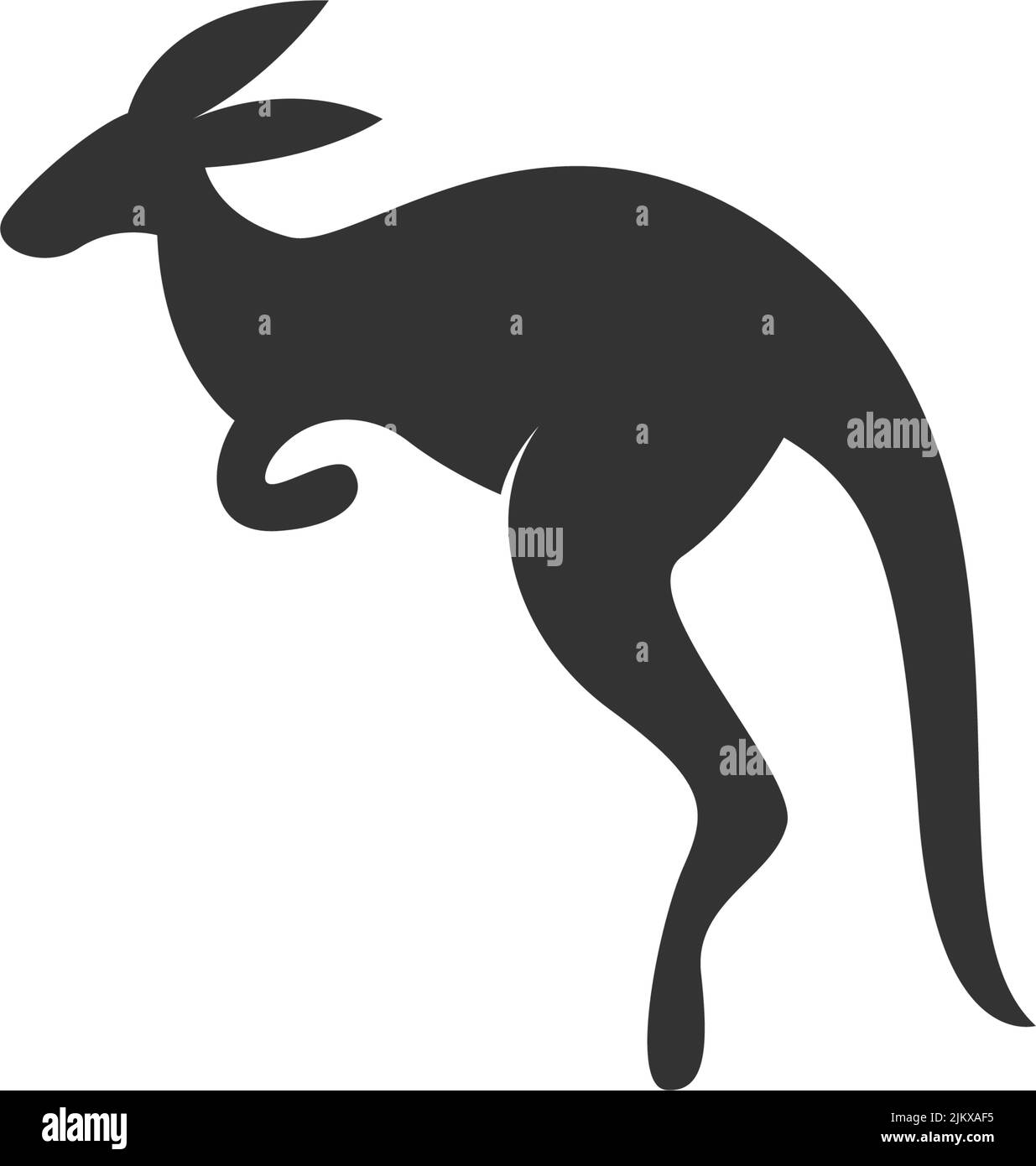 Kangaroo icona logo disegno modello vettore Illustrazione Vettoriale