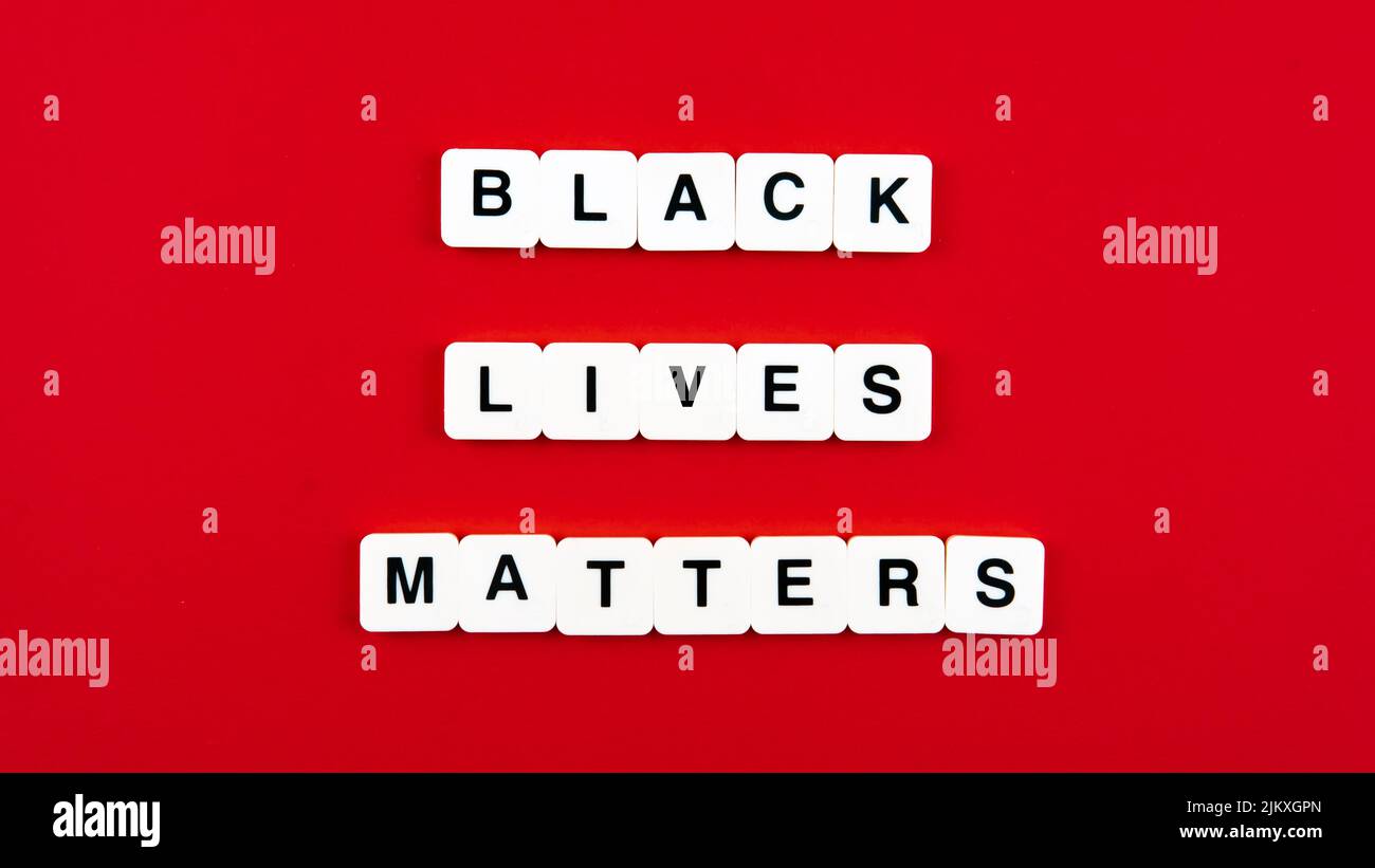 Black Lives Matter è giusto per calciare rasicm via. Il Rcismo è un problema che ancora si apena fino ad oggi. Foto Stock