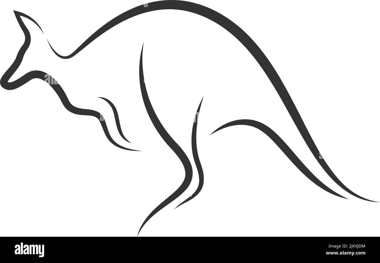 Kangaroo icona logo disegno modello vettore Illustrazione Vettoriale