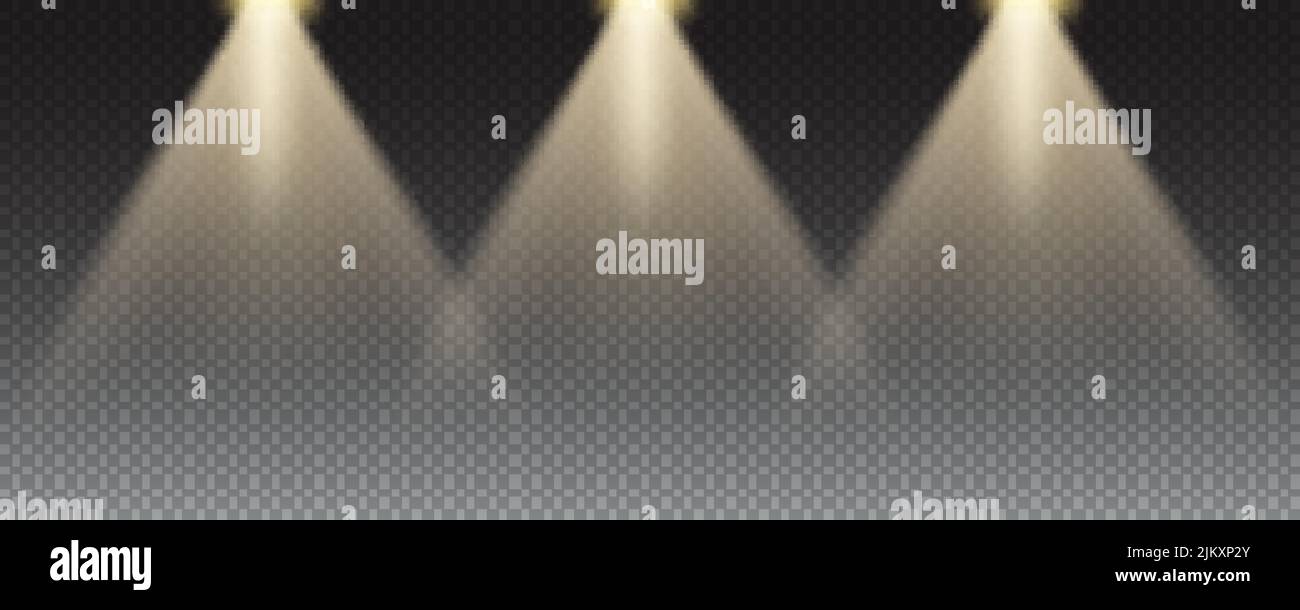 Raggi gialli su sfondo trasparente Illustrazione Vettoriale