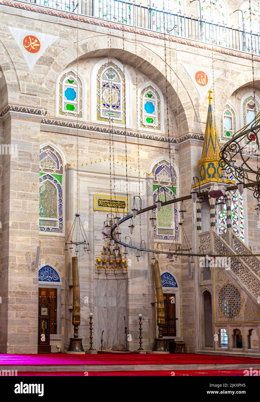 Moschea del Sultano di Mihrimah (Mihrimah Sultan Camii) - moschea ottomana costruita nel 1570. Architetto Mimar Sinan. Edirnekapı, Istanbul, Turchia Foto Stock