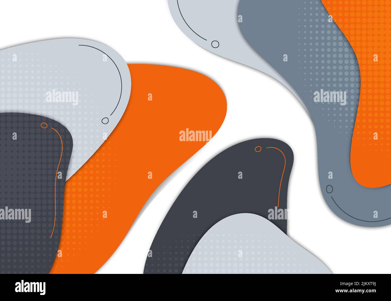 Astratto doodle modello di design sovrapposto di stile decorativo libero. Sfondo dell'illustrazione di stile sovrapposto. Vettore Illustrazione Vettoriale