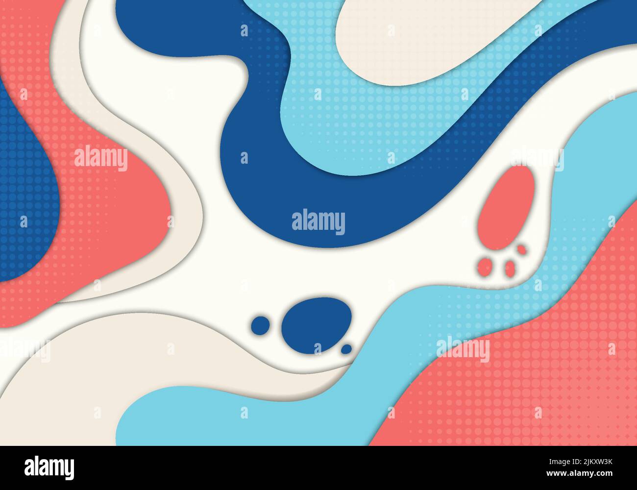 Astratto modello colorato dodle stile di grafica. Sfondo decorativo di design sovrapposto. Vettore Illustrazione Vettoriale