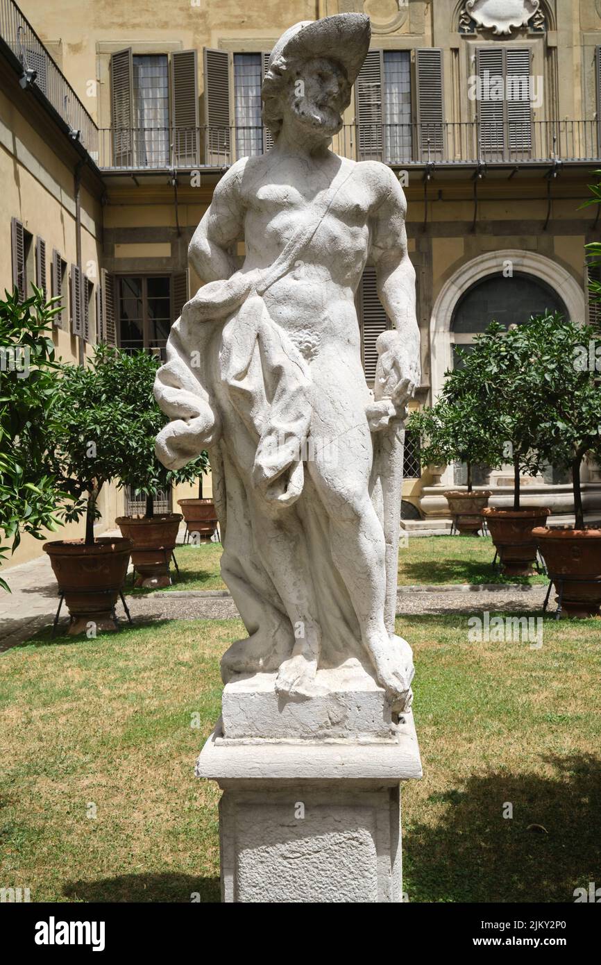 Il Giardino al Palazzo Riccardi Medici Firenze Foto Stock