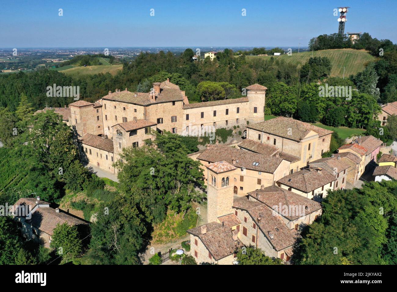 Castello di Scipione chiamato anche Castello Pallavicino a Scipione Castello: Scipione, Salsomaggiore Terme, Parma, Italia Foto Stock