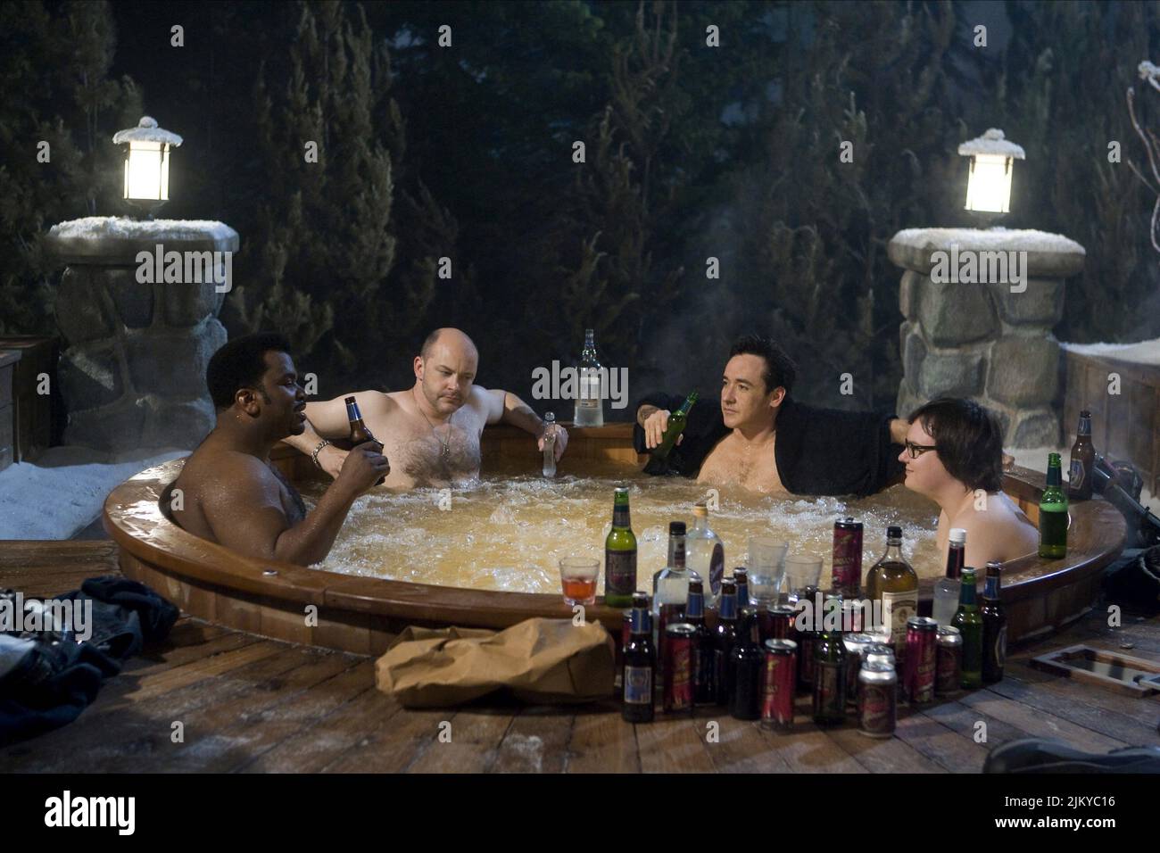 CRAIG ROBINSON, Rob Corddry, John Cusack, CLARK DUKE, vasca calda Time Machine, 2010 Foto Stock