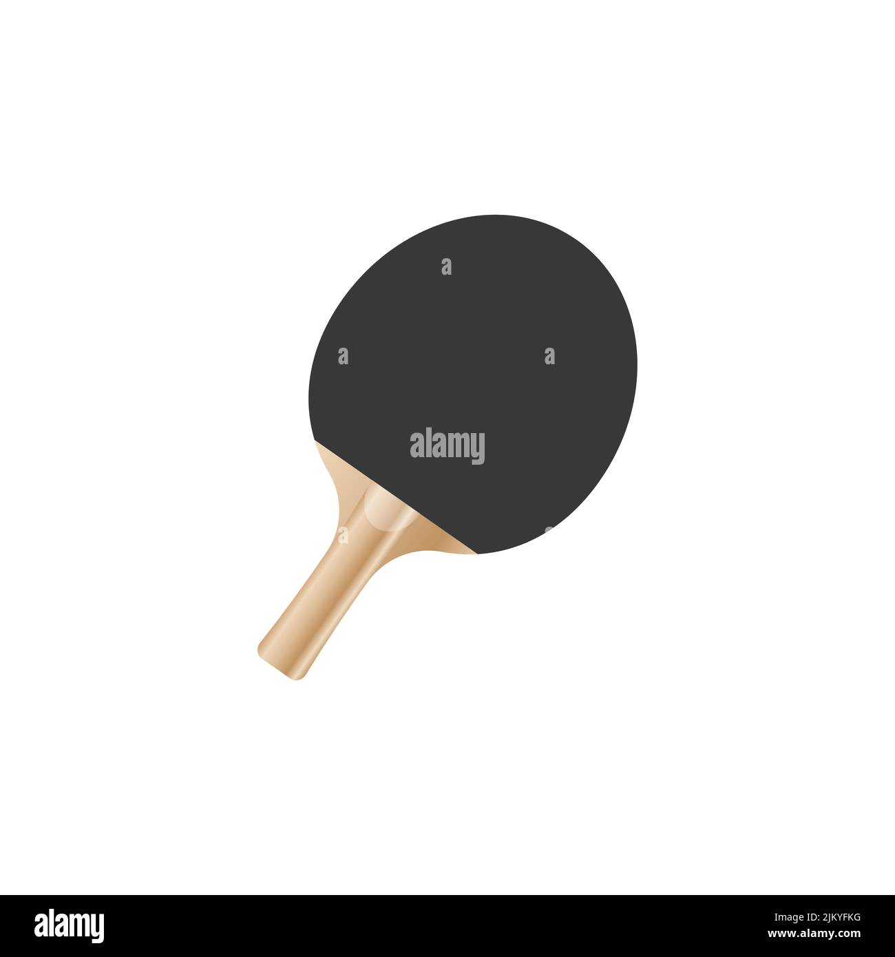 Icona vettore racket tennis da tavolo. Racket ping pong isolato su sfondo bianco. Illustrazione Vettoriale