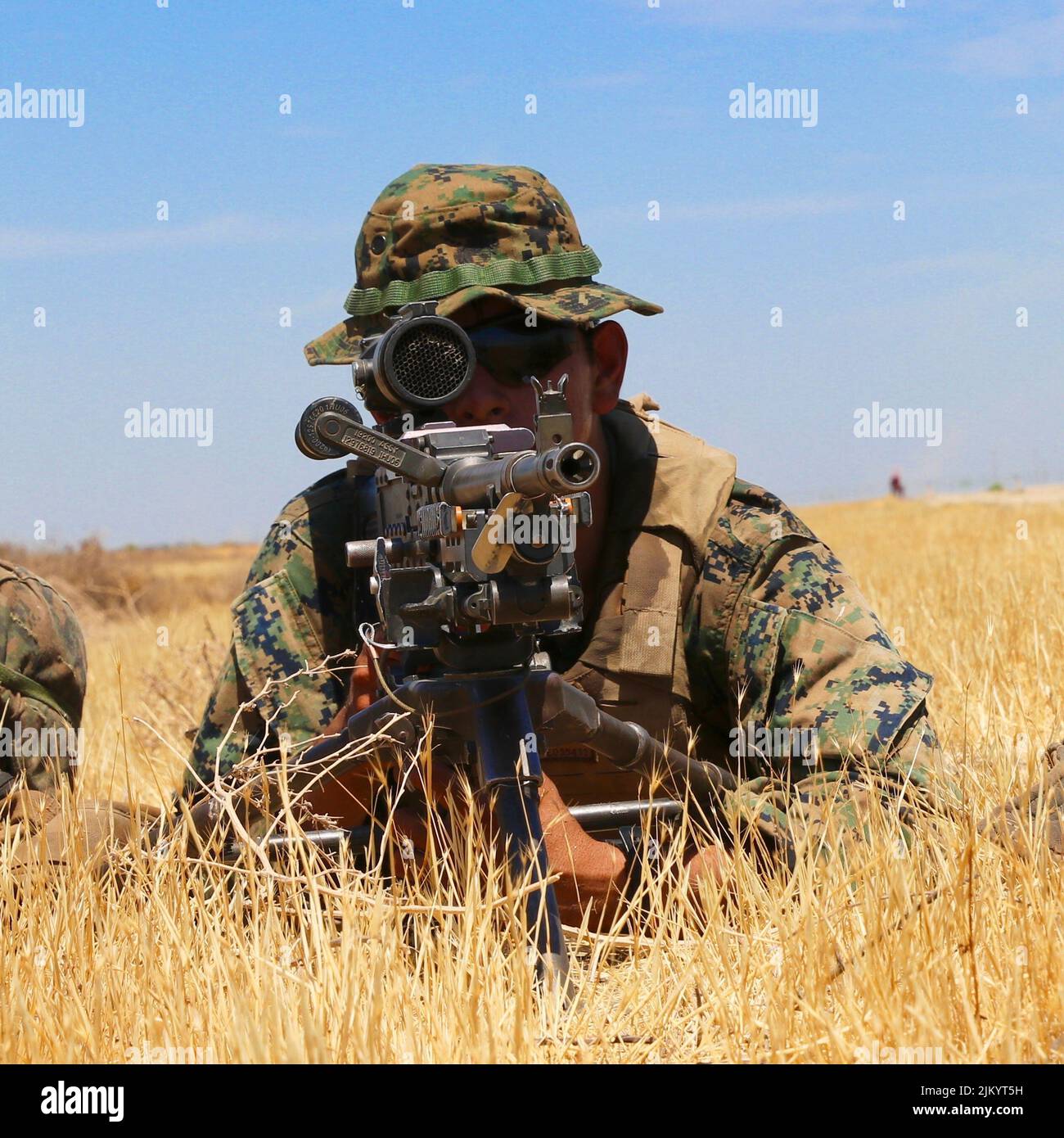 Marines USA 'invaso' Naval Air Station Lemoore, Calif., durante il corpo Marino annuale Fury esercizio. Summer Fury è il più grande esercizio di aviazione marina sulla costa occidentale. Foto Stock