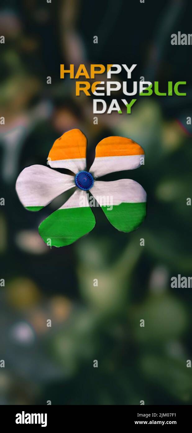 Un poster del giorno della Repubblica d'Irlanda con un trifoglio Foto Stock