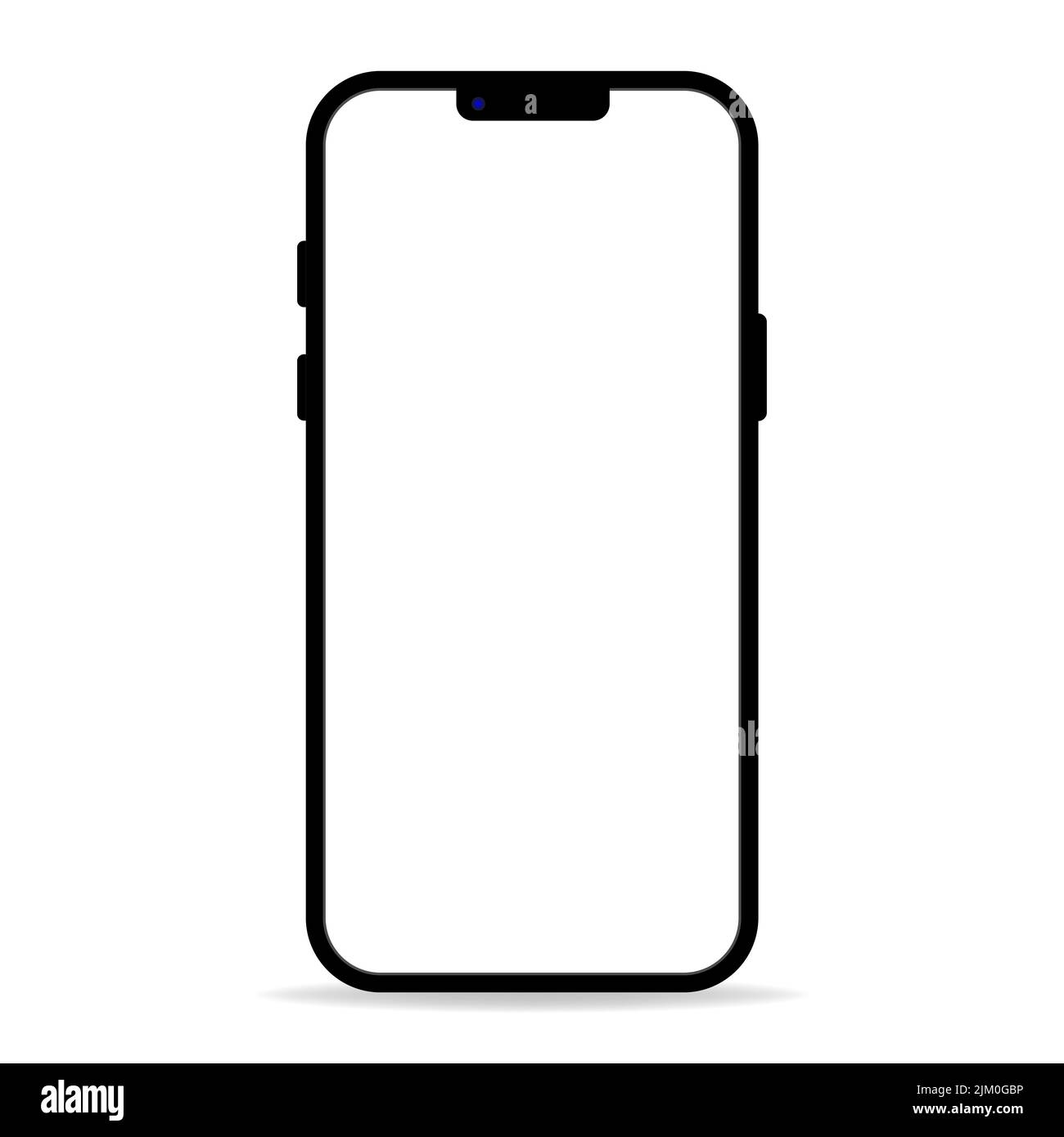 3d mockup mobile di alta qualità. Cornice cellulare con template isolato schermo vuoto. Illustrazione vettoriale Illustrazione Vettoriale