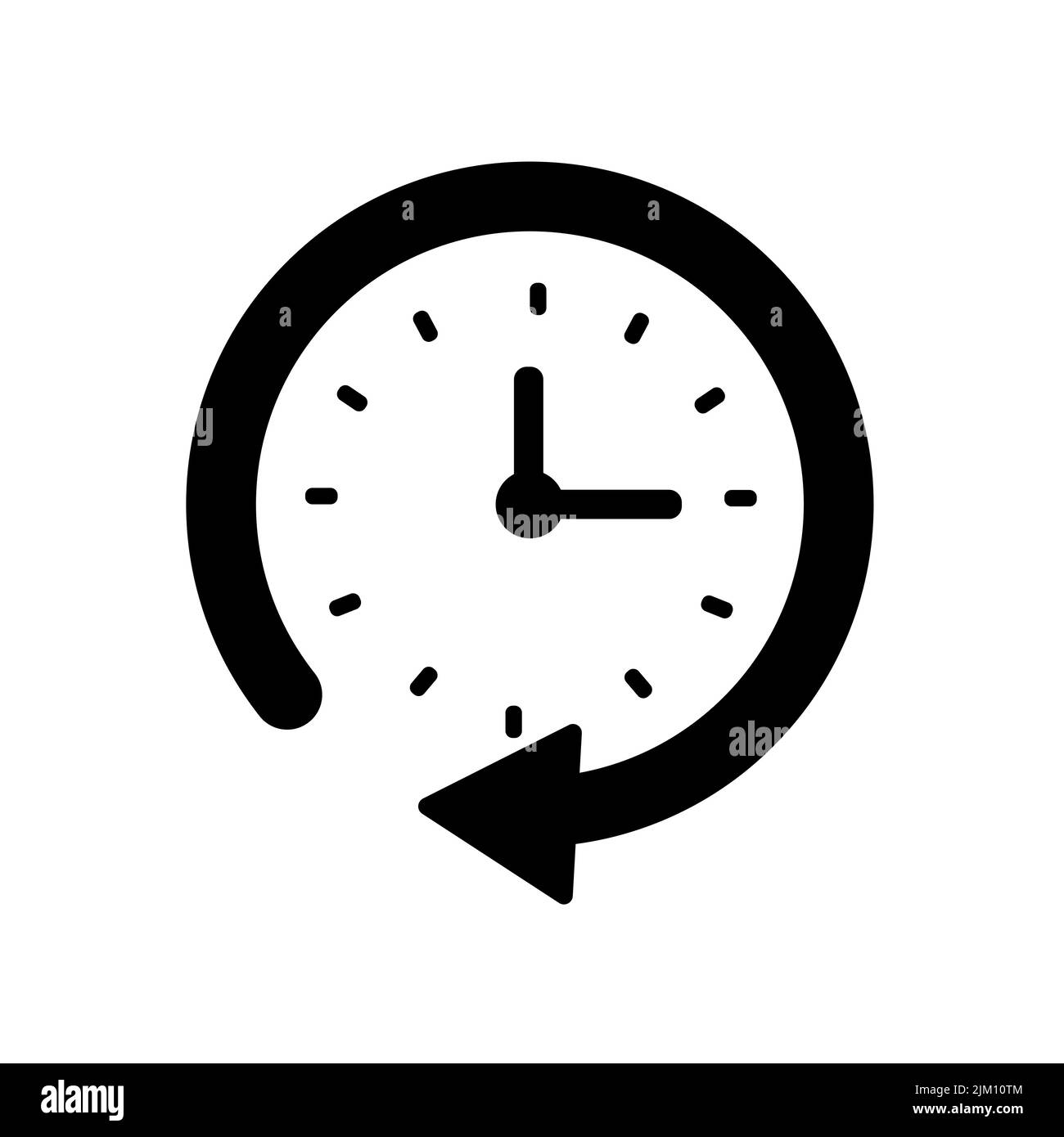 Conto alla rovescia orologio icona in stile appartamento. Tempo cronometro illustrazione vettoriale bianco su sfondo isolato. Orologio il concetto di business. Illustrazione Vettoriale