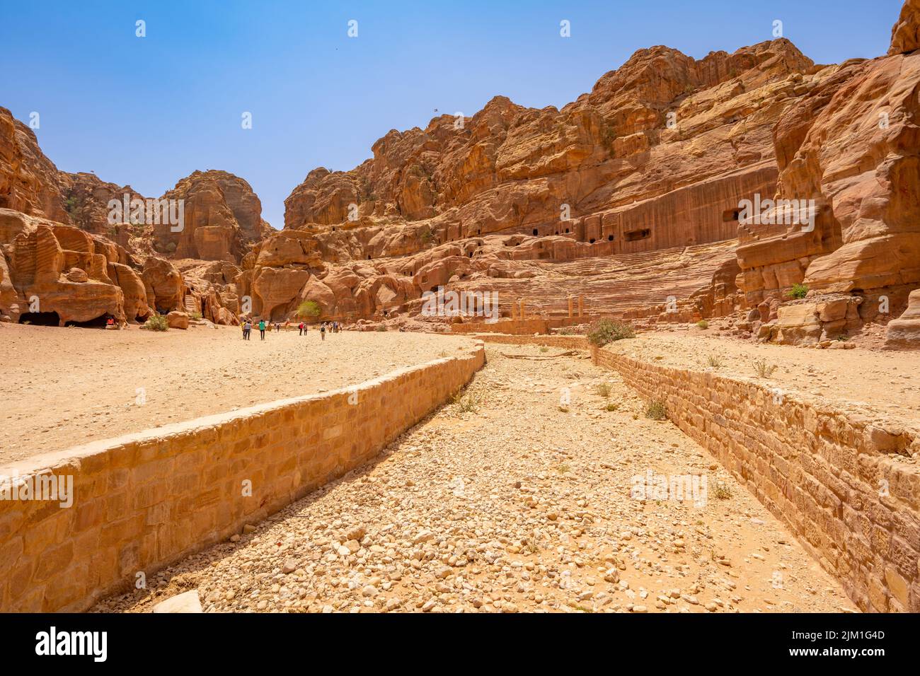 Asciugato su Wadi in Petra Giordania Foto Stock