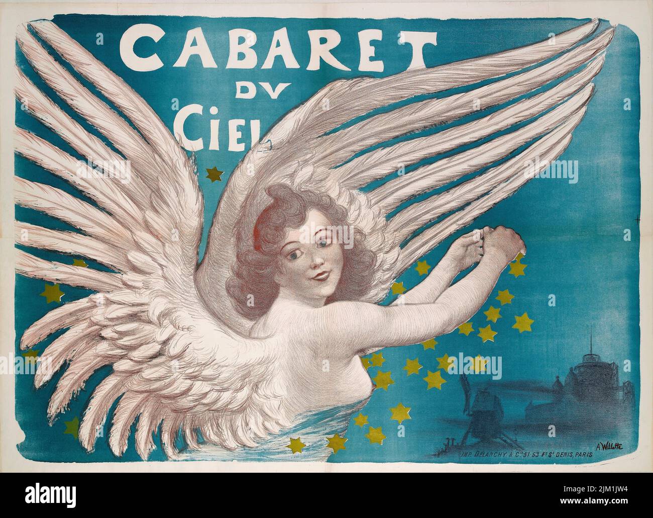 Cabaret Du Ciel. Museo: COLLEZIONE PRIVATA. Autore: ADOLPHE WILLETTE. Foto Stock