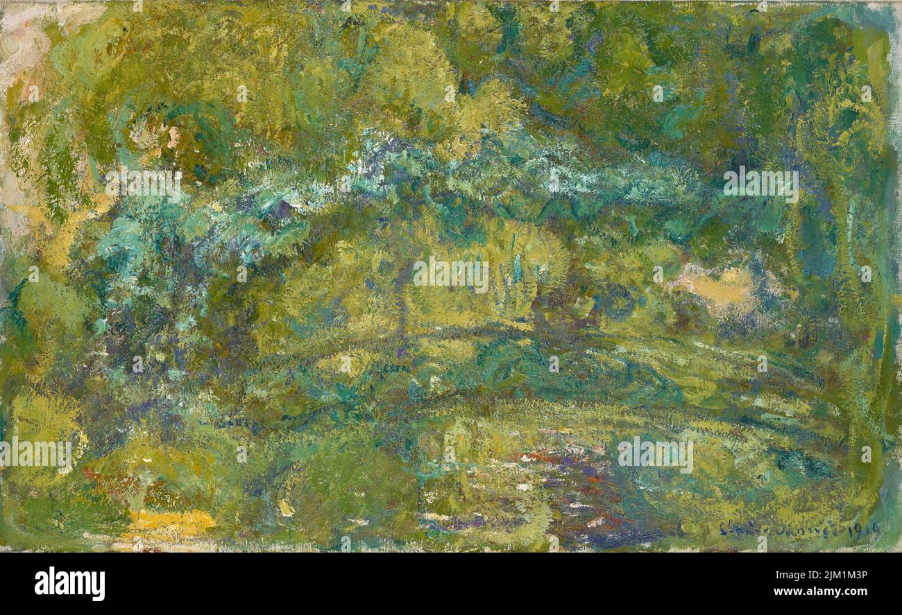 La passerelle sur le bassin aux nymphéas (la passerella sul laghetto delle ninfee). Museo: Museo d'arte di Basilea. Autore: CLAUDE MONET. Foto Stock