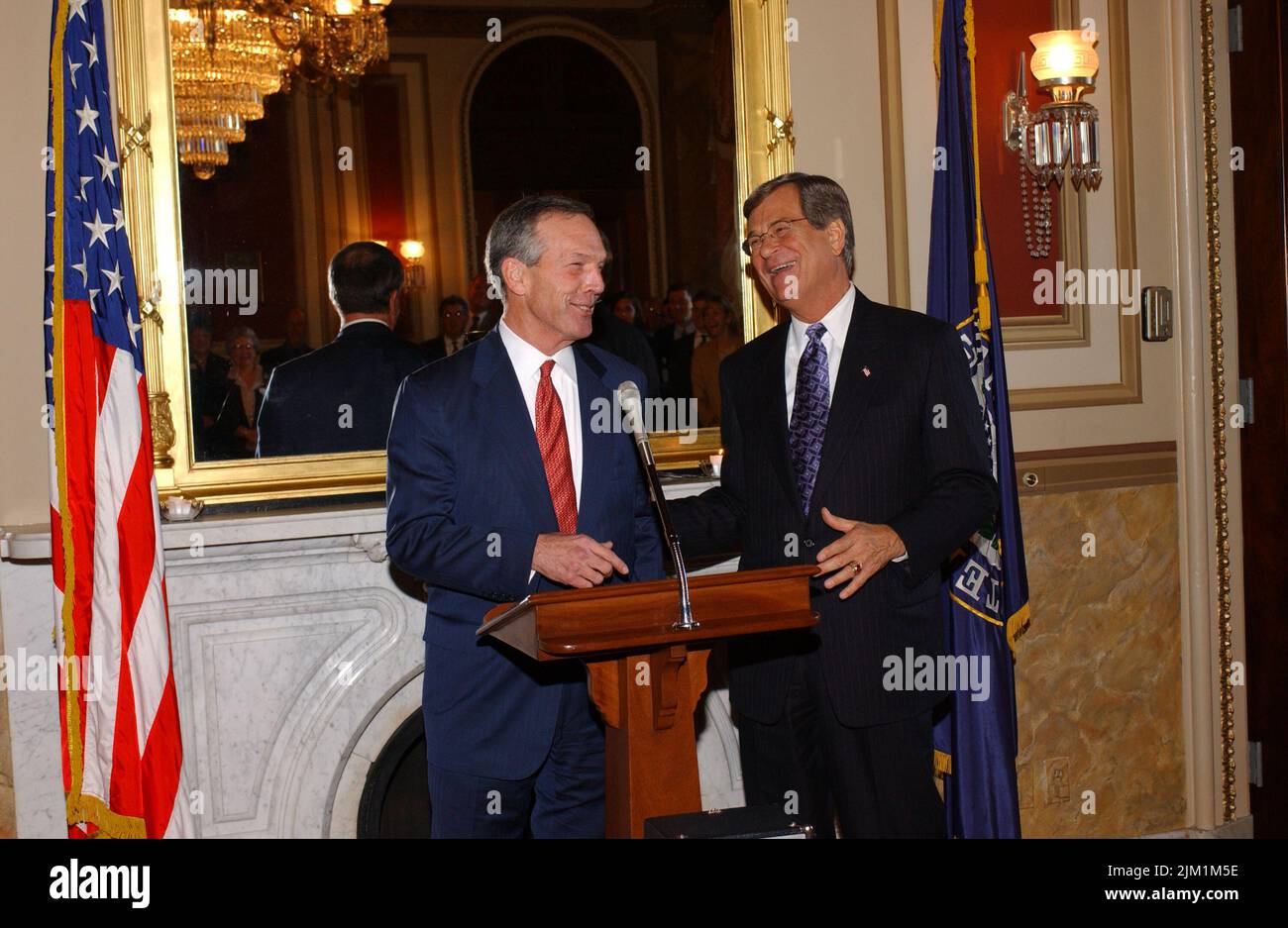 Ufficio del Segretario - IL SEGRETARIO DONALD EVANS COMMENTA METRO MISS. COC Foto Stock