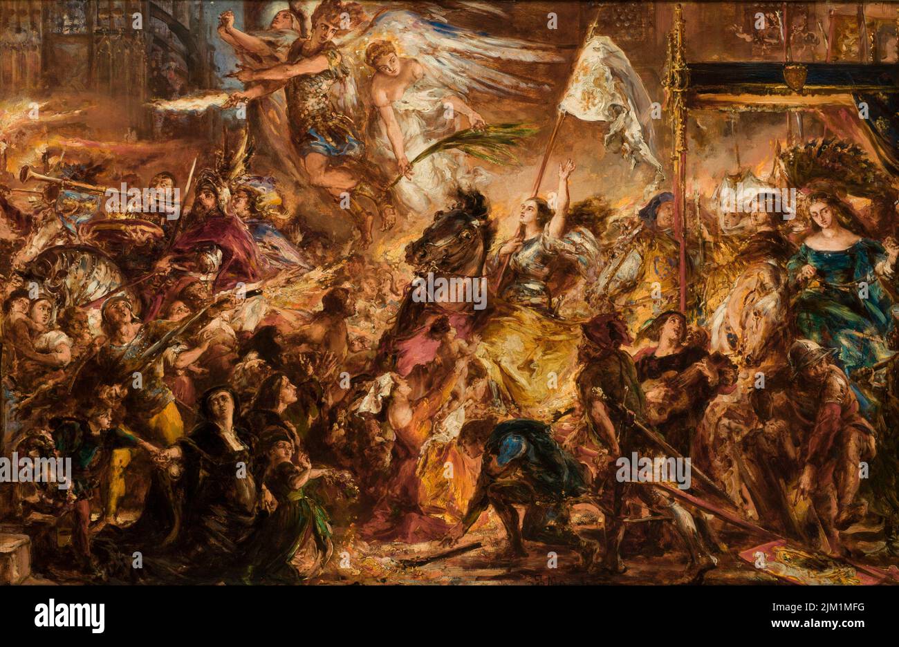 La Maid of Orleans. Museo: Muzeum Narodowe, Cracovia. Autore: Jan Alojzy Matejko. Foto Stock