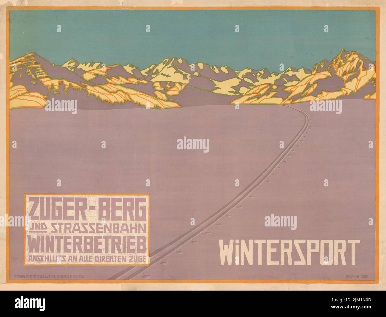 Zuger Berg- und Straßenbahn. Museo: COLLEZIONE PRIVATA. Autore: Walther Koch. Foto Stock