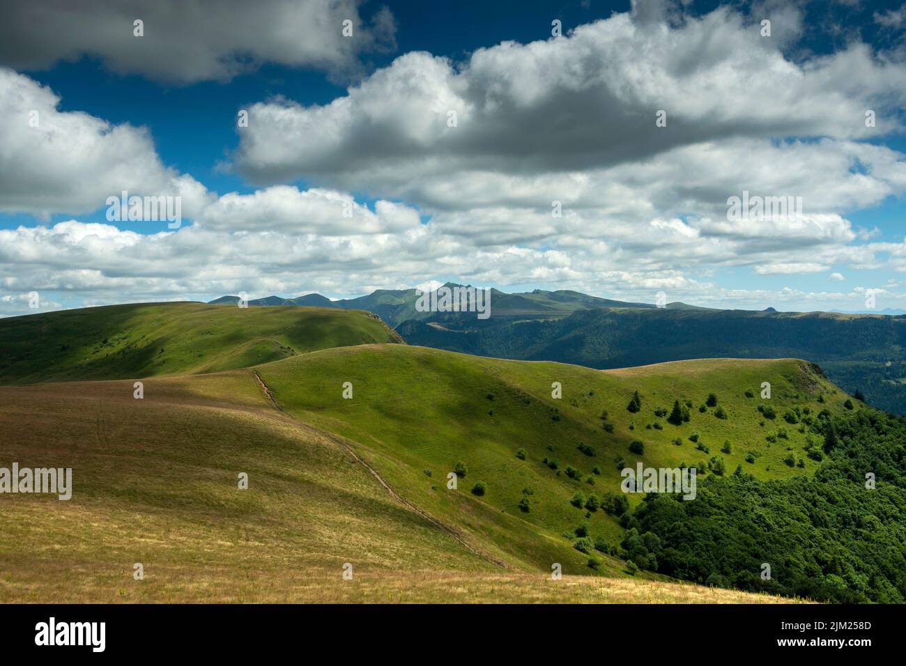 Massif. Sancy Parco naturale dei vulcani dell'Alvernia. Puy-de-Dome; Auvergne-Rodano-Alpi. Francia Foto Stock