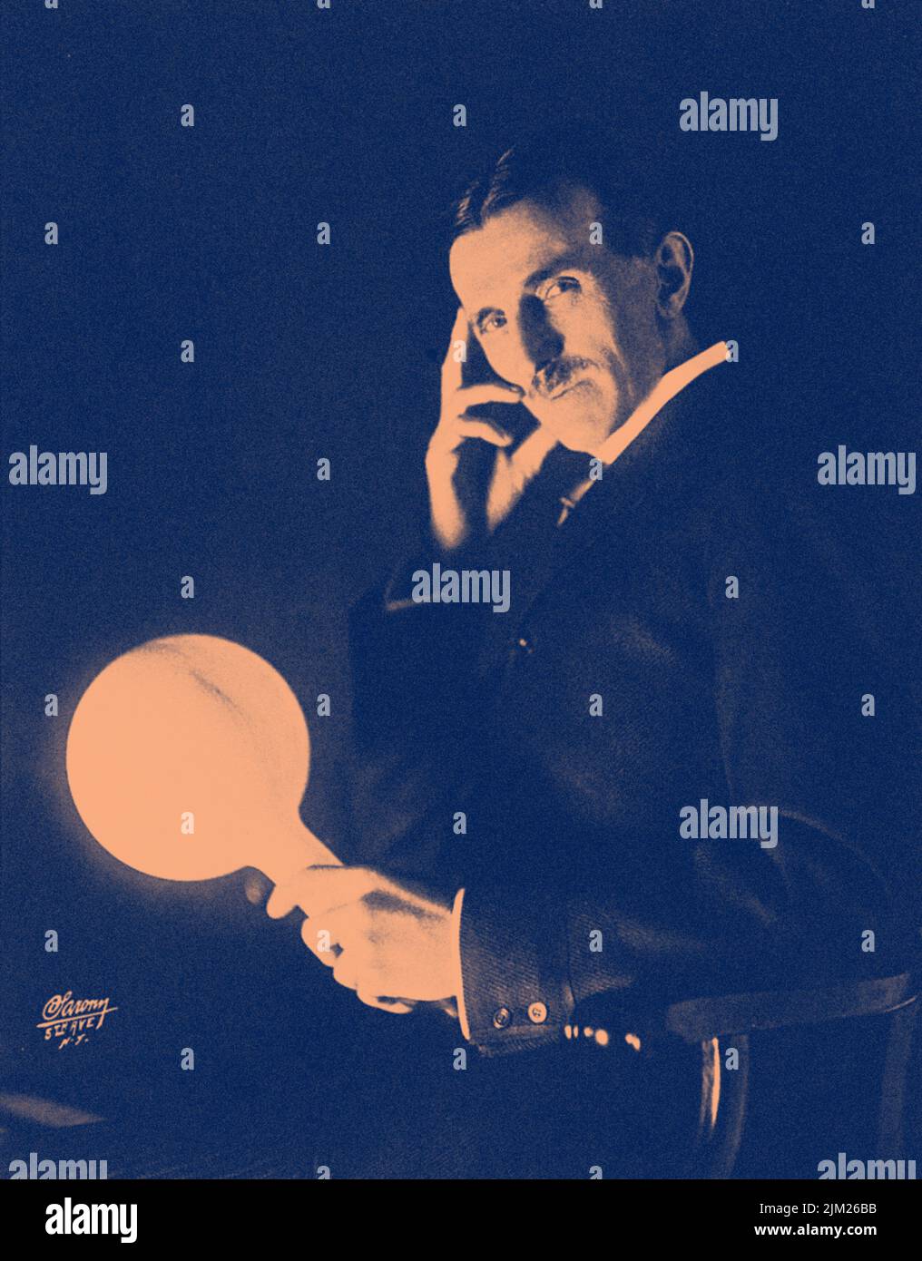 Nikola Tesla (1856-1943). MUSEO: © IMMAGINI D'ARTE. Autore: NAPOLEONE SARONY. Foto Stock