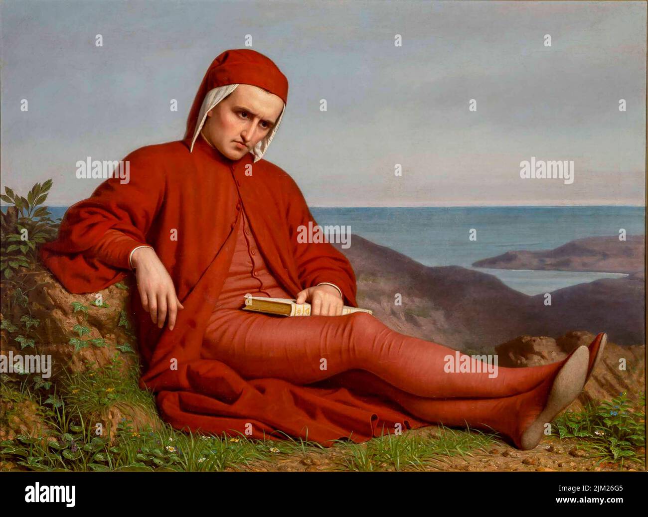 Dante in esilio. Museo: Palazzo Pitti, Firenze. Autore: Domenico Petarlini (Peterlin). Foto Stock