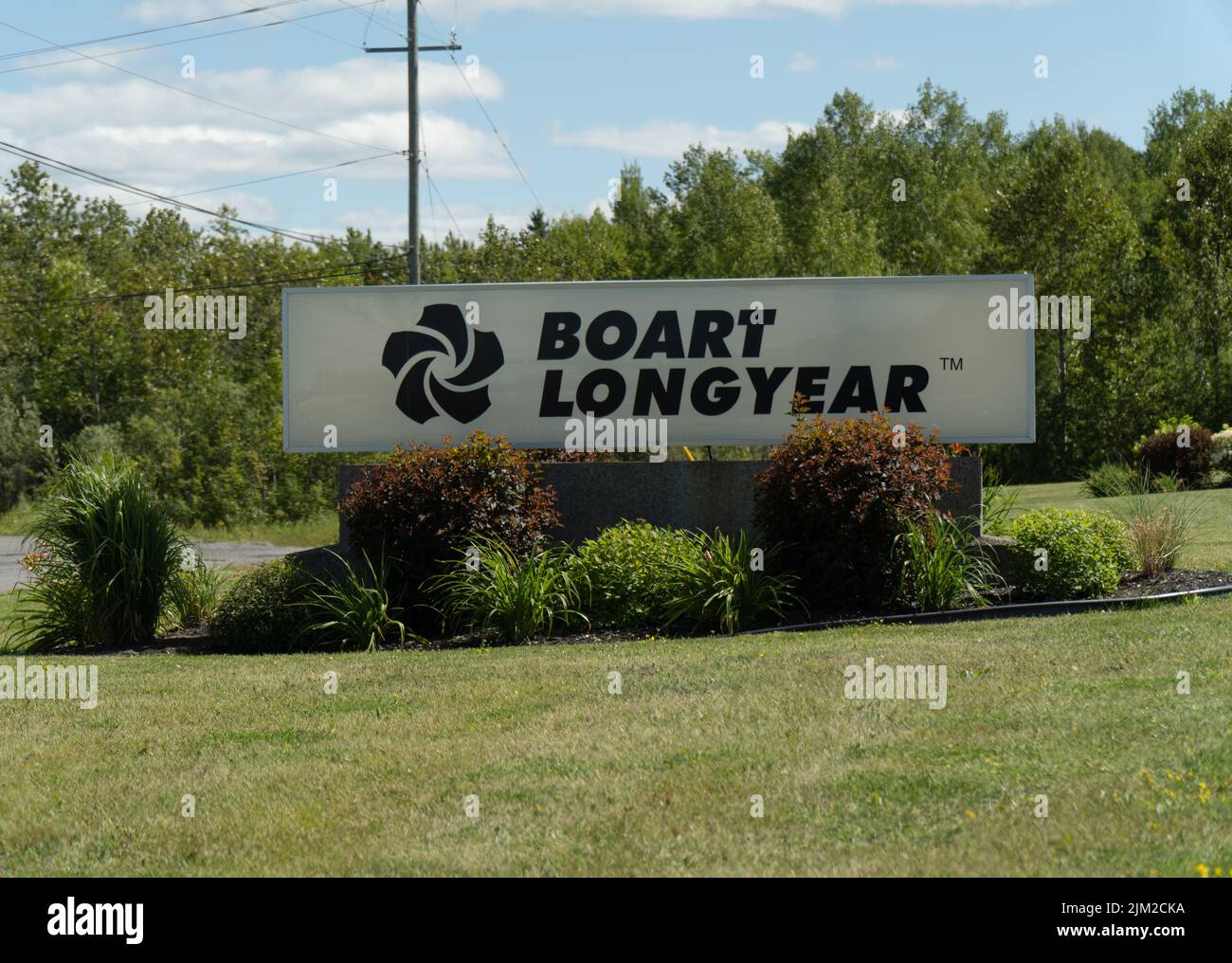 haileybury: ontario canada - agosto 2 2022: boart longyear drilling segno presso il loro ufficio a haileybury, ontario Foto Stock