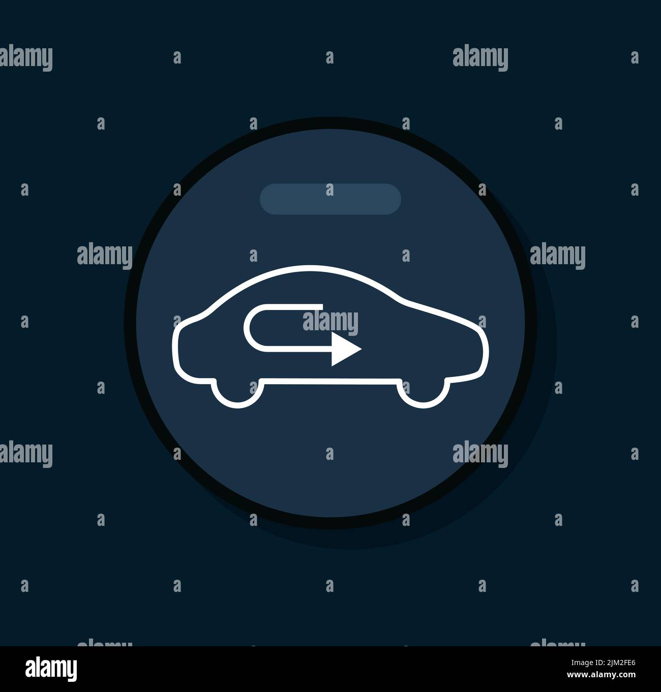 Climatizzatore auto con pulsante aria condizionata, design vettoriale EPS 10 Illustrazione Vettoriale