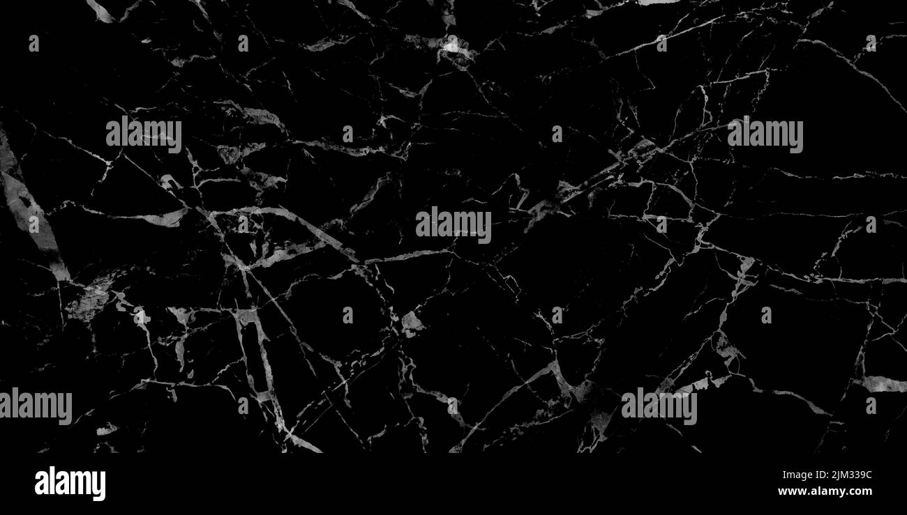 Texture in marmo nero con motivi naturali per sfondo o design art. Marmo ad alta risoluzione Foto Stock
