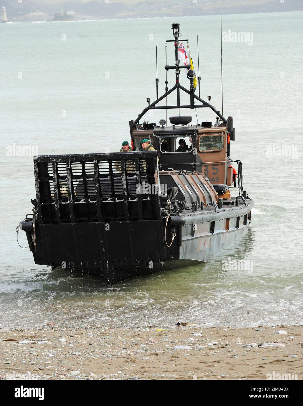 Personale addetto all'atterraggio dei veicoli artigianali LCVP MK5 Foto Stock
