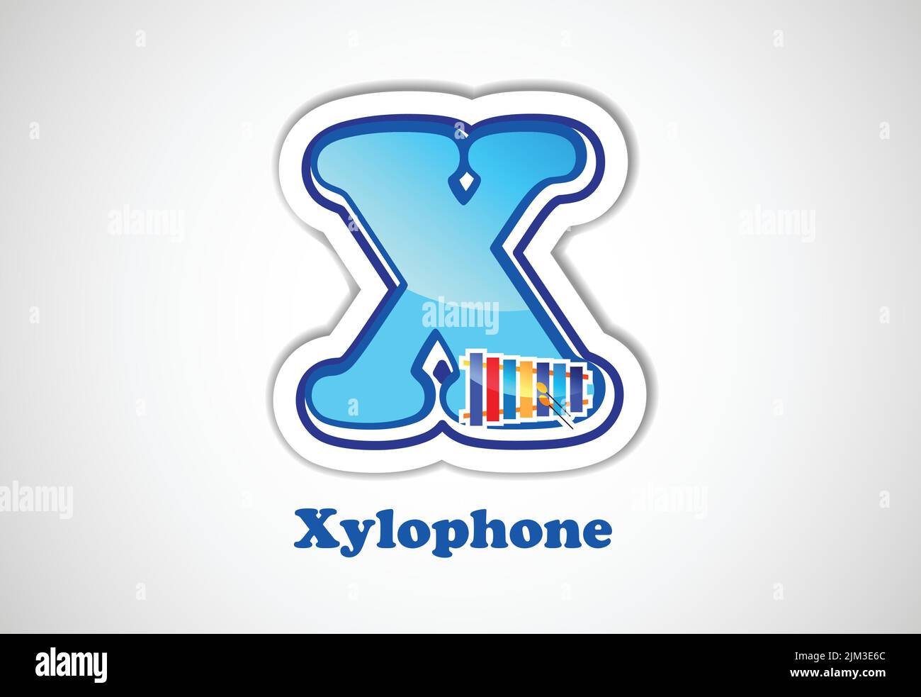 Adesivi alfabetici per bambini. Buon per i progetti della scuola e dell'asilo. Illustrazione del vettore. Illustrazione Vettoriale